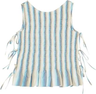 Ganni Striped Blouse - Womens - Fabric