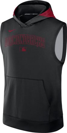 Nike Arizona Diamondbacks Authentic Collection Mens Nike Mens Dri-FIT MLB Sleeveless Pullover Hoodie in Black | 013U090NDQS-2G5