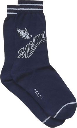 Marni Calzini con logo ricamato - Blu