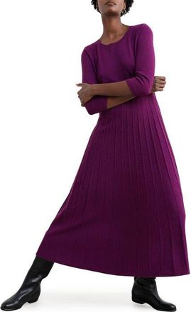 Seasalt Cornwall Folk Song Rib Midi Sweater Dress in Knit Melange Amethyst at Nordstrom, Size 12 Us