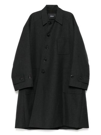 Songzio bias-cut coat - men - Polyester/Wool - 46 - Grey