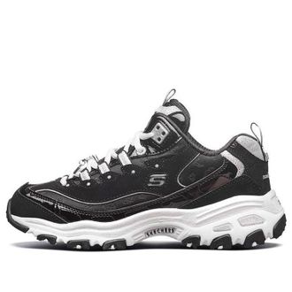 Skechers (WMNS) Skechers DLites Running Shoes Black/White/Gray 12242-BKW