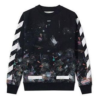 Off-white Galaxy Brushed Print Sweatshirt Black OMBA003F176190309901
