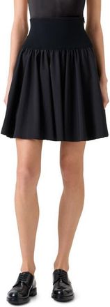 Akris Water Repellent Parachute Taffeta Skirt in Black at Nordstrom, Size 10