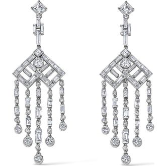 Mindi Mond Diamond Chandelier Drop Earrings in Platinum at Nordstrom