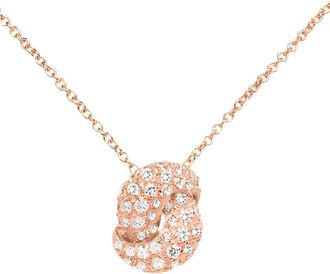 The Love Knot By Coralie 18kt rose gold Love Knot pendant necklace