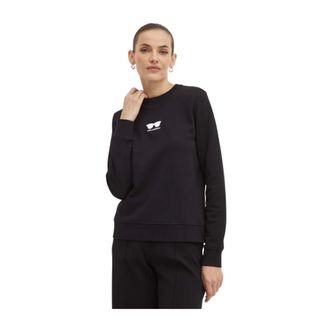 Karl Lagerfeld Dames, Sweatshirts & Hoodies, Zwart, Maat: XS Katoen