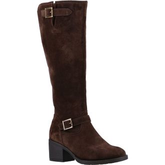 Hush Puppies Heidi Leder Vrouwen Bruin Suede Laarzen