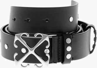 Off-white Leather Belt With 35mm Studs size 85