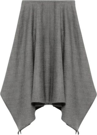 Bite Studios Matinee Maxi Rok - Dames - Midirokken - Grijs - L - Wol - Rokken