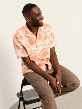 Fat Face FatFace Multi Short Sleeve Relaxed Fit Sunflower Print Shirt