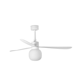 Netlighting Amelia Large Ball Led White Ceiling Fan 20W 2700K 6 Speed