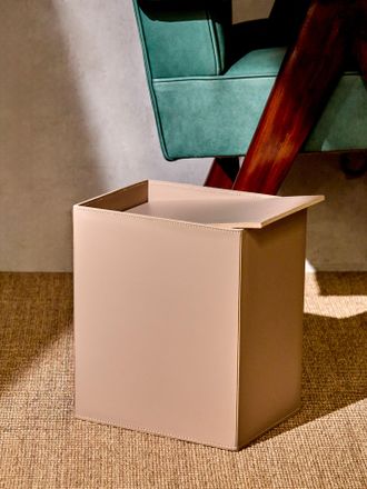 Rabitti 1969 Fold Leather Wastepaper Bin