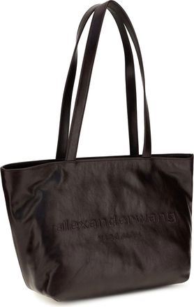 Alexander Wang Womens Medium Punch Leather Tote Bag Oxblood Calf Bos Taurus Shoulder