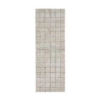 Lorena Canals Alfombra de pasillo de lana lavable mosaico arenisca - 80 x 230 cm
