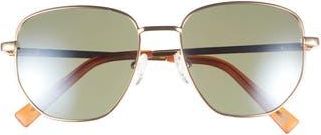 Hurley 55mm Polarized Square Sunglasses in Gold at Nordstrom Rack