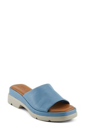 Spring Step Fire Island Platform Slide Sandal in Denim Blue at Nordstrom, Size 10.5-11Us