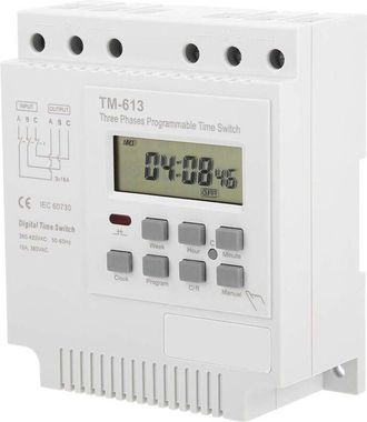 OEM Minuteur Programmable - Commutateur Minuterie Triphas&eacute; 380 V - 4 Kw - 350 V A 420 V Ac - 17 Param&egrave;tres - 168 Heures - 1 Pi&egrave;ce
