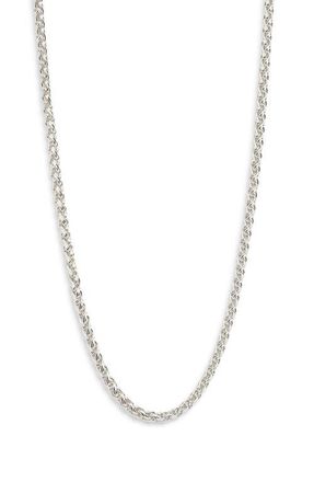 Nordstrom Demi Fine Wheat Chain Necklace in Sterling Silver Plated at Nordstrom