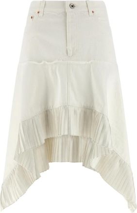 sacai Midi Skirts - Dames - Midirokken - Wit - S - Rokken