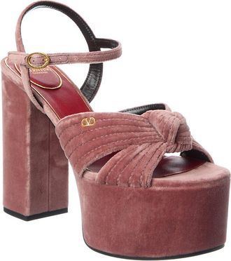 Valentino Crasher 125 Velvet Platform Sandal