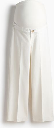 H&M MAMA Bootcut High Waist Ankle Jeans - Weiss