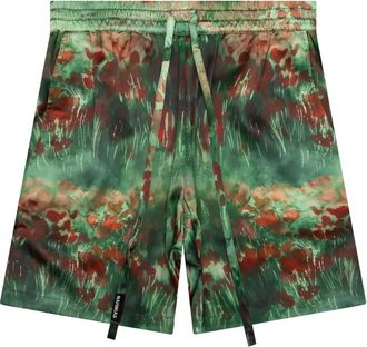 Nahmias Shorts con fantasia tie-dye - Verde
