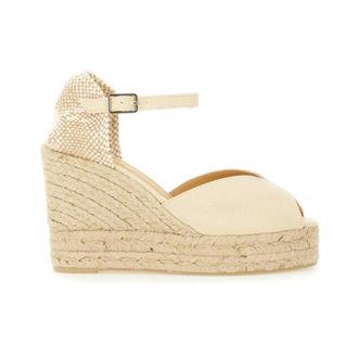 Castaner Bianca Wedge Espadrille Sandaal - Dames - Schoenen - Beige - Maat: 41 EU Katoen