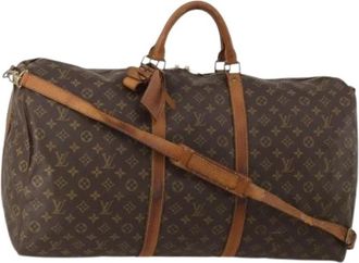 Louis Vuitton Pre-owned Boston Bag - Dames - Vintage Weekendtas - Bruin - ONE Size - Leer - Vintage