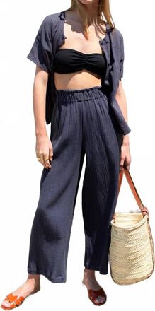 Emerson Fry Beachy Wide Leg Pants In Polar Night