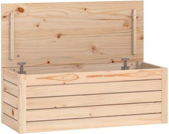 vidaXL Caja De Almacenaje Madera Maciza De Pino 89x36,5x33 Cm Vidaxl