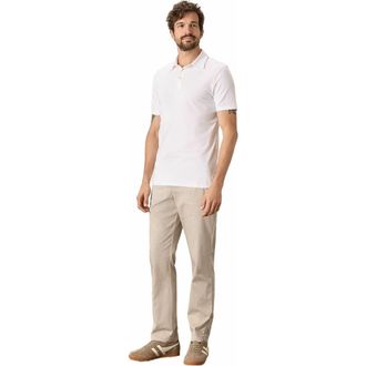 Pact Luxe Stretch Jersey Slim Polo in White at Nordstrom, Size Xx-Large
