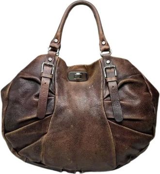 Marni Pre-owned Handbags, female, Brown, Size: ONE SIZE Pre-owned Leather Handbag
