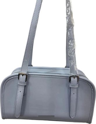 Generic Compatible For Womens Handbag Underarm Single Shoulder Bag Simple Stylish Trendy Versatile Polyester Lining PU Material(Blue)