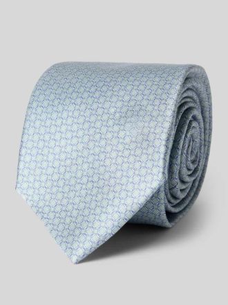 Gierremilano Seidenkrawatte aus reiner Seide mit Logo-Patch (7,5 cm) in Tuerkis, Gr&ouml;&szlig;e 1