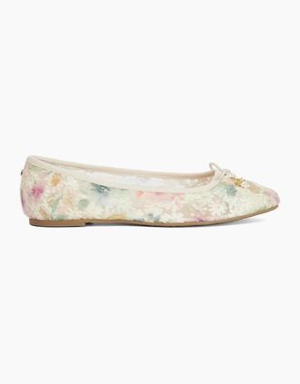 Dune London Womens Lo Hennie Floral Patterned Flats Pumps - Multi - Size: 4