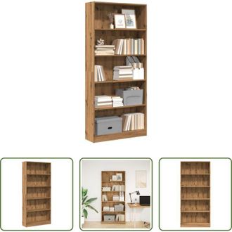 vidaXL Libreria artigianale - Libreria Rovere Artigianale 80x24x176 cm in Legno Multistrato