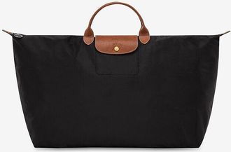 Longchamp Reisetasche aus Segeltuch und Leder Le Pliage Original M