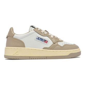 Autry Medalist Low Sneaker - Heren - Schoenen - Beige - Maat: 46 EU Katoen