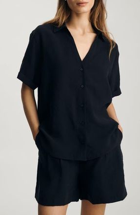 Mavi Short Sleeve Shirt in Black at Nordstrom, Size Small