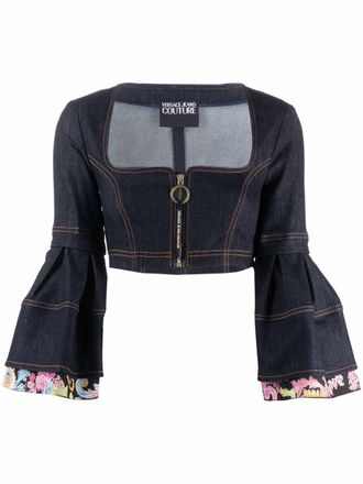 Versace Jeans Couture Cropped top - Blauw