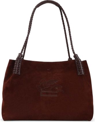 Etro Libra Medium Suede Shopping Bag