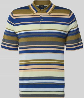Paul Smith Slim Fit Poloshirt aus reiner Wolle in Strick-Optik in Gruen, Gr&ouml;&szlig;e XL