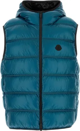 Moncler Teal Quilted Hood Jacket