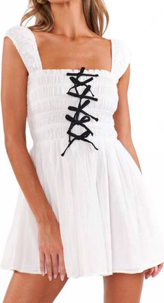 Show me your Mumu Mabel Mini Dress In White