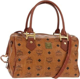 MCM Pre-owned Handbags, female, Brown, Size: ONE SIZE Pre-owned Plastic Handbag