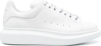 Alexander McQueen Oversized Sneakers - Heren - Sneakers - Wit - 41 1/2 EU - Leer - Schoenen