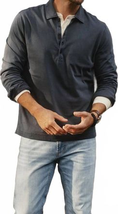 The Normal Brand Lennox Jersey Polo In Blue
