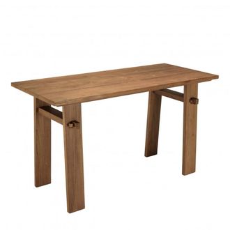 Macabane Escritorio de madera de teca reciclada de 140 cm