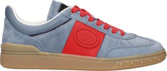 Valentino Garavani Sneakers Uomo Camoscio Grigio/Corallo